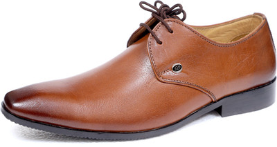 

DCOBS Tan Derby Genuine Leather Formal Shoes Lace Up For Men(Tan