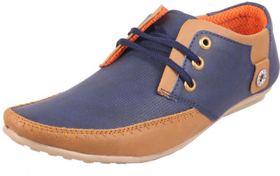 

GSTM Synthetic Leather Casual Partywear Wedding Sneakers Shoes For Men's And Boys Blue Colour Sneakers For Men(Blue, Tan