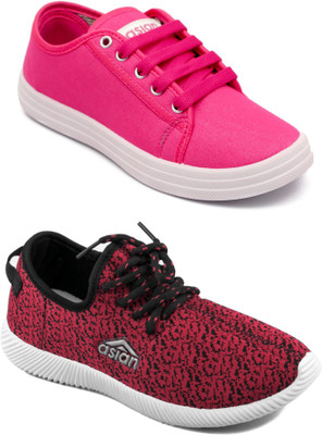 

Asian women's casual shoes combo pack of 2 Casuals For Women(Multicolor