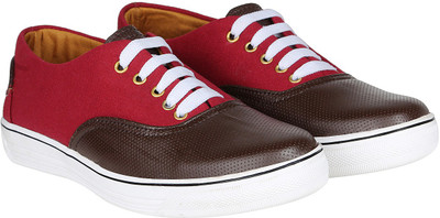 

Koxko Jump, Colored Outdoors Canvas, Dancing, Faux Leather Casual Shoes for Men Casuals For Men(Multicolor, Brown maroon