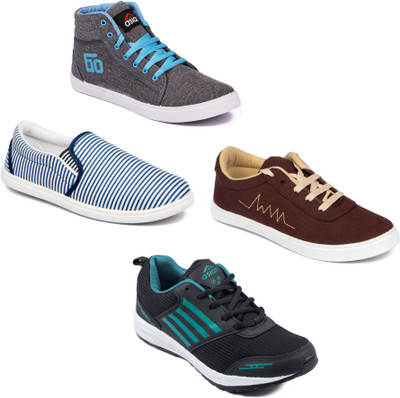 

Asian Men Casual & Running Shoes Combo Pack of 4 Casuals For Men(Multicolor