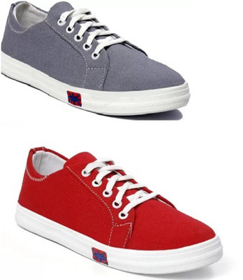 

Paduki 6020 Combo Shoes Sneakers For Women(Grey, Red, Greyred