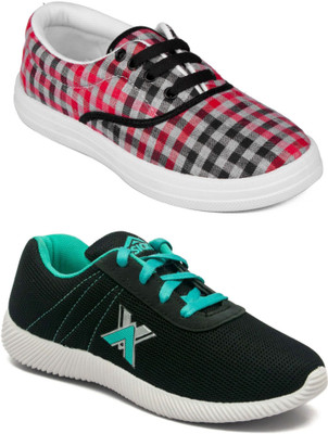 

Asian women's casual shoes combo pack of 2 Casuals For Women(Multicolor