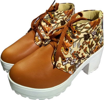 

Fashionitz Boots For Women(Multicolor, Tan