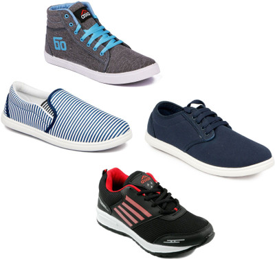 

Asian Men Casual & Running Shoes Combo Pack of 4 Casuals For Men(Multicolor