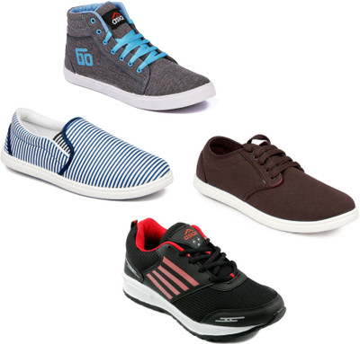

Asian Men Casual & Running Shoes Combo Pack of 4 Casuals For Men(Multicolor