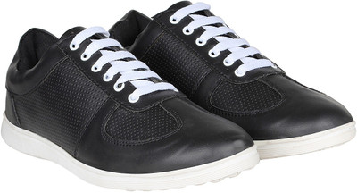 

Koxko Premium Outdoors Faux Leather Casual Shoes for Men Sneakers For Men(Black
