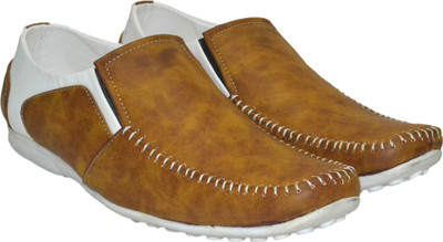 

Human Steps Big Size Loafers For Men(Beige, Teak