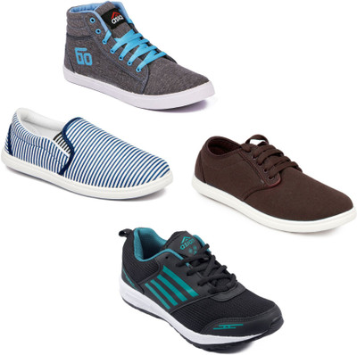 

Asian Men Casual & Running Shoes Combo Pack of 4 Casuals For Men(Multicolor