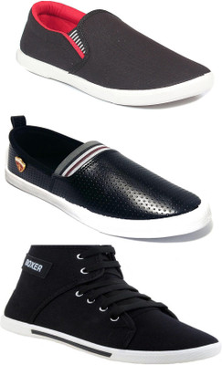 

Jetter Slip On Sneakers For Men(Black, Grey