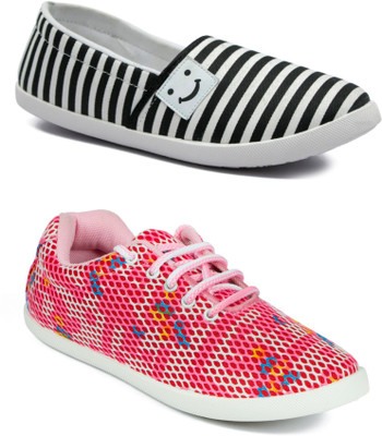 

Asian women's casual shoes combo pack of 2 Casuals For Women(Multicolor
