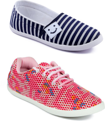 

Asian women's casual shoes combo pack of 2 Casuals For Women(Multicolor