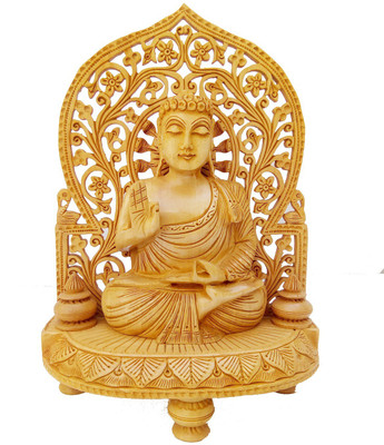 

Gottem Buddh Back Jali mk124 Decorative Showpiece - 21 cm(Wooden, Multicolor)