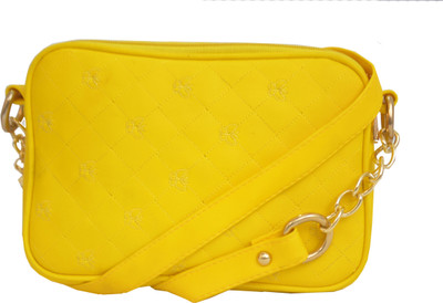 

ADORSY Girls Casual Yellow PU Sling Bag
