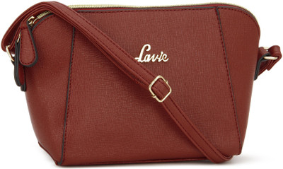 Lavie Women Formal Maroon PU Sling Bag
