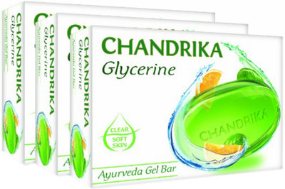 

Chandrika Glycerine Ayurveda Gel Bar(375 g, Pack of 3)