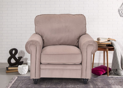 

RoyalOak Fabric 1 Seater Sofa(Finish Color - Brown)