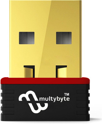 

Multybyte Gold Plated Wireless Nano 2.4GHz USB Adapter(Black)