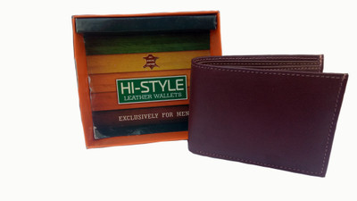 

STYLEZONNE Men Maroon Genuine Leather Wallet(3 Card Slots)