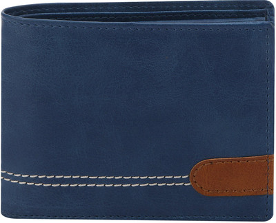 

Vermello Men Blue Artificial Leather Wallet(5 Card Slots)