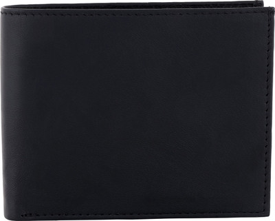

Husamsons Men Black Genuine Leather Wallet(8 Card Slots)