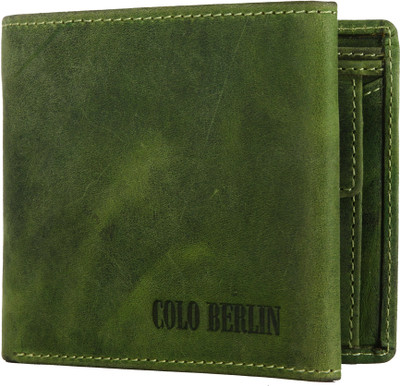 

Colo Berlin Men Green Genuine Leather Wallet(8 Card Slots)