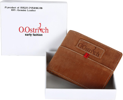 

O'OSTRICH Men Beige Genuine Leather Money Clip(4 Card Slots)