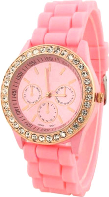 

Faas Pink Rubber Strap Stylish Analog Women Watch Watch - For Women