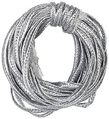 

GOELX Synthetic Thread Cords For Bracelets/Jewelry Making/Craftworks/Hangings/Apparel Laces And Borders - Silver