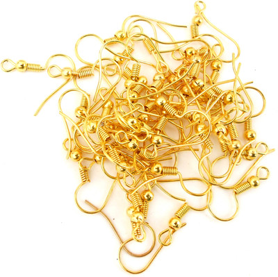 

JAZ Jaz's Finding For Jewellery Making Golden Finish Earring Hooks, Pack of 100 pcs