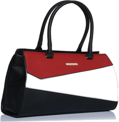

Addons Psuedo flap Satchel Shoulder Bag(Black, 5 L)