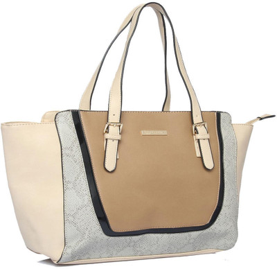 

Addons Smartly patched tote Shoulder Bag(Brown, 5 L)