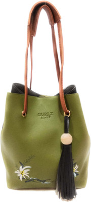 

vea Bucket Tote handbag cum Sling Bag Shoulder Bag(Green, 10 L)
