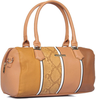 

Addons Snake-effect patchwork Duffle Bag Shoulder Bag(Brown, 5 L)