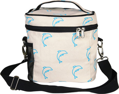 

ECORIGHT Lunch Bag - Reusable, Cotton Canvas & EcoFriendly, ideal for Adults and children - Printed "Dolphins" (Natural) Lunch Bag(Beige, 5 L)