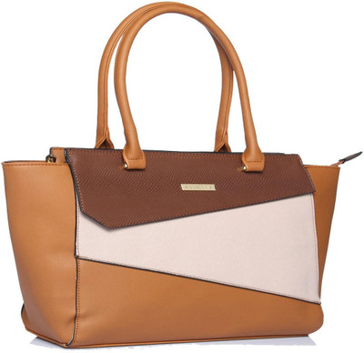 

Addons Psuedo flap Tote Shoulder Bag(Brown, 5 L)