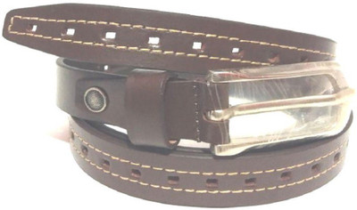 

ARIZIC Girls Casual Brown Genuine Leather Belt, Black