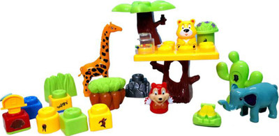 

Bonkerz Educational Jungle Blocks 22 Pcs(Multicolor)