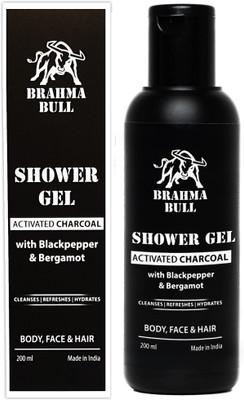

Brahma Bull Activated Charcoal Shower Gel (Pack of 2)(400 ml, Pack of 2)