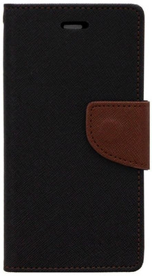 BYENOW Flip Cover for VIVO V7 Plus(Brown, Dual Protection)
