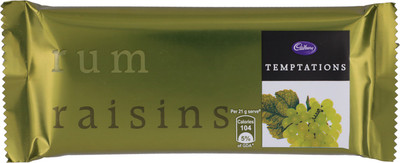

Cadbury Temptations Rum and Raisins Chocolate Bars(72 g)