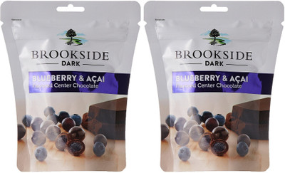 BROOKSIDE Dark Chocolate, Blueberry and Acai, 100g (Pack of 2) Truffles(2 x 50 g)