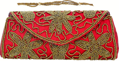 

UTKARS FASHION Casual Red Clutch