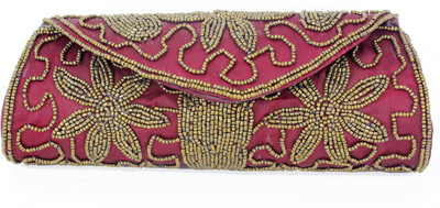 

UTKARS FASHION Casual Maroon Clutch