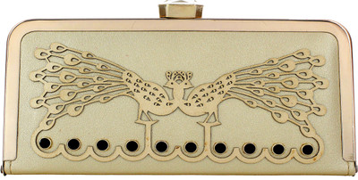 

UTKARS FASHION Casual Gold Clutch