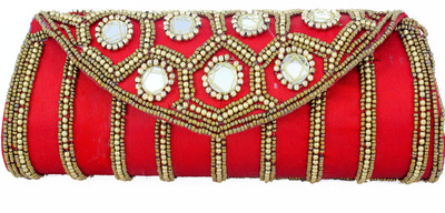 

UTKARS FASHION Casual Red Clutch