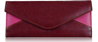 

SN LOUIS Women Casual Maroon, Pink Artificial Leather Wallet(5 Card Slots)