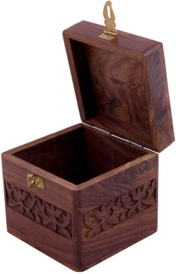 

Damdar Online Bazaar Decorative Handmade Wooden Square Shape Money Bank/Piggy Bank/Coin Bank{Size(Inch):4x4x4 /DGR-ENTP-0198} Coin Bank(Brown)