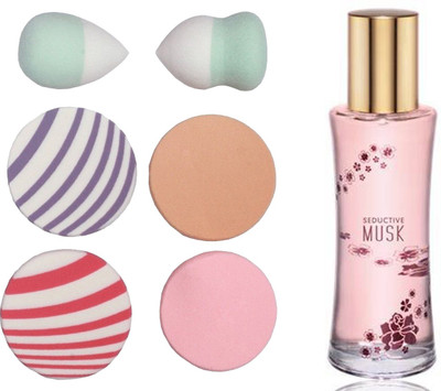 

Oriflame Sweden MUSK Seductive Musk Eau de Toilette 50ml (25447) With Puff Sponge(Set of 7)