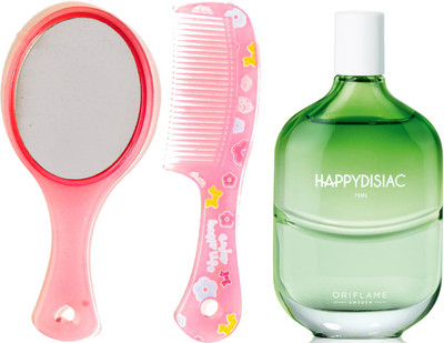 

Oriflame Sweden Happydisiac Man Eau de Toilette 75ml (32159) With Mirror & Comb Set(Set of 3)
